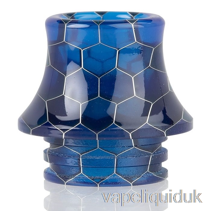 810 Cone Snake Skin Resin Drip Tip Dark Blue Vape Liquid